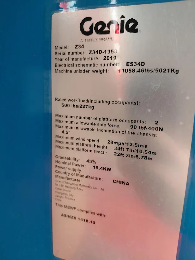 Used Genie 34ft Knuckle Boom Lift – 2019 – Diesel Gallery Image 7