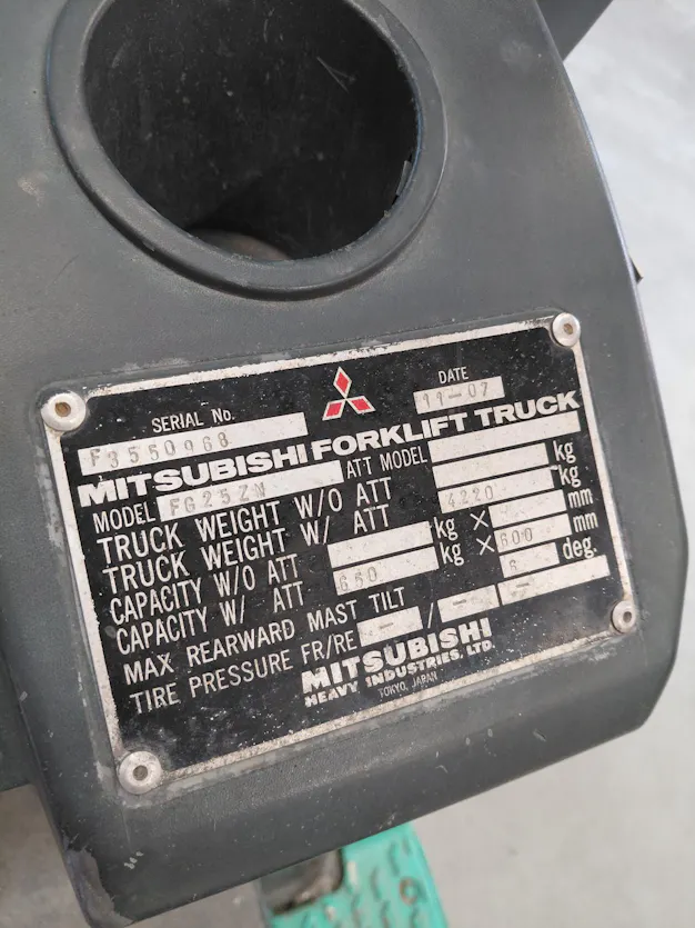 Used Mitsubishi FG25ZN 2.5T Gallery Image 6