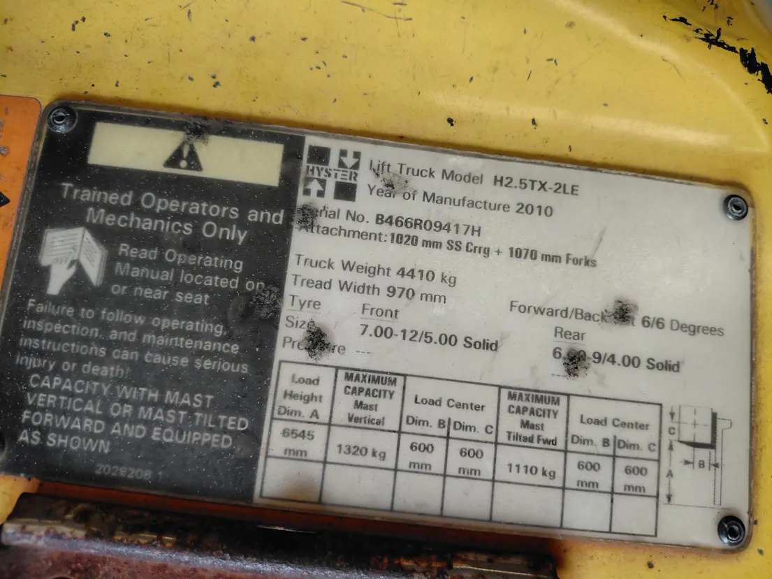 Used Hyster H2.5TX 2.5T Gallery Image 5