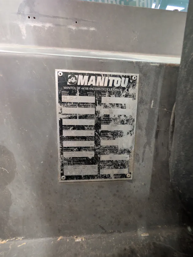 Used Manitou MH25-47 Rough Terrain Forklift –Heavy-Duty Gallery Image 6