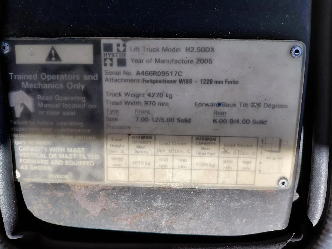 Used Hyster H2.50DX 2.5T Gallery Image 2