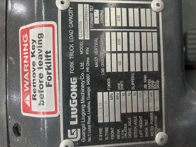 Used Liugong CLG2045 Diesel Forklift – Heavy-Duty Performance - For Sale image 7